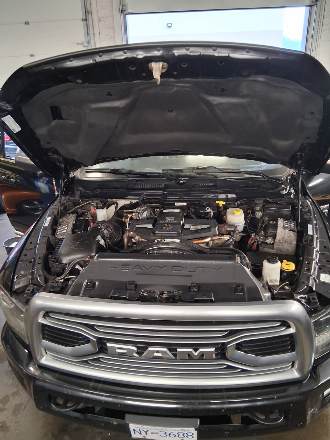 Ram engine bay after — fully detailed